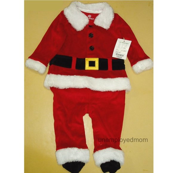 okie dokie Other - 1 pc Santa Suit Outfit Christmas Baby Boys NWT